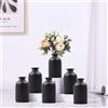 QIANLING Set di 6 vasi per gemme in ceramica nera - Vaso piccolo nero impermeabile, decorazioni per la casa, soggiorno, decorazioni per la tavola, decorazioni per caminetti e centrotavola per ingresso