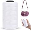 LEREATI Cordino per Borse Uncinetto Piatto Filo Macrame 1mm x 230m Macrame Corda Colorata Cordoncino per Borse a Uncinetto, Arazzo da Parete, Acchiappasogni, Fai da Te (Bianco)