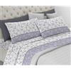 Riad Arredo Set Completo Letto 100% Cotone Morbido - Set Lenzuola con federe Mano Delicata Made in Italy (Mary Grigio, Matrimoniale Maxi)