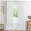 CUTEWIND Tende Bianche Soggiorno Moderne 2 Pezzi 140x300 CM Tende Trasparenti in Voile per Interni Tenda Bianca con Anelli per Finestra Camera da Letto Salotto Tende per Casa