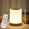 Sathychanpy Luce Notturna Bambini, Lampada da Comodino,Lampada Notturna LED,Lampada da Comodino Touch Dimmerabile con 13 Colori 4 Modi d'Illuminazione, Touch e Telecomando,Per Camera Da Letto/Soggiorno