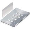 HONZUEN Porta Saponetta da Muro Acciaio Inox, Facile da Installare Antiruggine Impermeabile, Portasapone Autoadesivo Cucina Bagno, per Riporre Spugne di Sapone Spazzole(Argento)