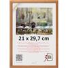 3-B Cornice portafoto LUND - marrone (rovere) - 21 x 29,7 cm (A4) - Cornice in legno, cornice portafoto con vetro acrilico