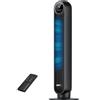 Dreo 28dB Ventilatore a Torre Silenzioso, Potente 7.6 m/s, Ventilatori a Colonna con Telecomando, 4 Modalità, 4 Velocità, Oscillazione a 90°, Timer da 1 a 8 ore, Schermo LED, per la Camera da Letto