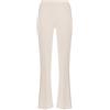 Elisabetta Franchi Pantaloni in crêpe con Piping a Contrasto Multicolore Burro/Nero