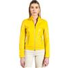 D'Arienzo Giacca Pelle Donna Giallo Moto Primaverile Biker Made in Italy Linda XL/Giallo