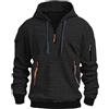Meaunzyl Felpa con Cappuccio Uomo, Felpa Mezza Zip Uomo Hoodies Sweatshirt Pullover Tops A Maniche Lunghe Felpa con Tasche Autunno Invernali Eleganti Hoodie, Sportiva, Casa, Palestra, Jogging, Tempo Libero