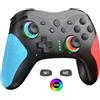 Sefitopher Controller per Switch con luce RGB e programmabile Wireless Switch Pro Controller per Switch/Lite/OLED, Switch Controller compatibile con Android/IOS/PC