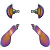 Peixiong 4Pcs Back Paddles for PS5 DualSense Edge Controller, Replacement Rear Paddles for PS5 Edge Controller Rear Parts,Interchangeable Metal Rear for PS5 Edge Controller (Rainbow)