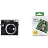 instax Fujifilm instax SQUARE SQ40 - Fotocamera Istantanea, Esposizione Automatica, Modalità Selfie & instax SQUARE Film Pellicola Istantanea, Formato Quadrato, 62x62 mm, ISO 800