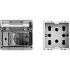 4Box 4B.W.RAL.015, Wide IP55, Presa Elettrica da Esterno per Scatola da Incasso Tipo 503 con Schuko Bivalente, Grigia & 4B.V14.H21, Side, Presa da Incasso Multistandard 1 Schuko + 2 Bipasso