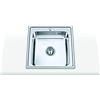 Edesa | Lavello sopra piano | Modello VELETA SE 50 1C | Lavello da incasso | 1 secchio quadrato | Lavello da cucina con foro per rubinetto | Larghezza di 50 cm | Finitura in acciaio inossidabile