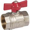 Cornat T594106, Valvola a sfera IG in ottone placcato per impianti di riscaldamento, con manopola a farfalla, 1