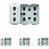 4Box 4B.VSingle4.H2Single.XL Side Unika Compatibile con Vimar Plana, 250 V, Bianco (Confezione da 4)