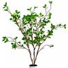 FeiLix 3 rami artificiali con foglia, steli di verde artificiale da 100 cm, rami di ulivo finti per riempire vasi, ramoscelli artificiali secchi decorativi pieghevoli per negozio, giardino, ufficio,