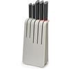 Joseph Joseph, Set di 5 coltelli da cucina in acciaio inossidable con ceppo portacoltelli, Grigio