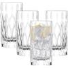 SCHOTT ZWIESEL Bicchiere per long drink Age (set di 4) | moderno bicchiere per long drink con bordo scanalato, bicchieri di cristallo lavabili in lavastoviglie