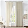 Central Park Tenda oscurante plissettata a pannello con fodera oscurante completa, set di trattamento per finestre, con linguetta posteriore, per casa colonica, soggiorno, camera da letto, isolamento termico con