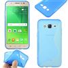 ebestStar - Cover Compatibile con Samsung J5 Galaxy SM-J500F (2015) Custodia Protezione S-Line Design Silicone Gel TPU Morbida e Sottile, Blu [Apparecchio: 142.1 x 71.8 x 7.9mm, 5.0'']