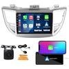 WOSTOKE [2G 64G] Android Auto Stereo FM Radio Carplay Android Auto 9 Touchscreen Headunit Lettore multimediale con Fotocamera di backup per Hyundai Tucson 2015 2016 2017 2018 LHD