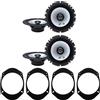 IPNOSIS Kit 4 Casse ALPINE SXE-1725S + SXE-1725S per Jeep Renegade con 2 Supporti Anteriori e 2 Supporti Posteriori