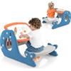 COSTWAY Set Tavolo attività Convertibile per Bambini, Cavalletto Multifunzionale Regolabile con Lavagna Cancellabile a Forma di Balena, Tavolo da Disegno con Panchina, 1 + Anni