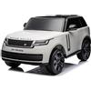 Mondial Toys Auto Elettrica Macchina per Bambini 24V Range Rover Sport 2 Posti con Ampio Sedile in Pelle Ruote in Gomma Cintura di Sicurezza Telecomando Full Optional Bianco