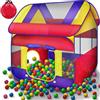 KIDUKU® Tenda per bambini | Piscina con palline | Tenda Pop Up in tessuto per bambini + 300 palline + borsa per il trasporto - Per interni ed esterni