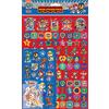 Paper Projects Paw Patrol Rescue Knights - Mega confezione di adesivi, tre tipi di adesivi (circa 150 in totale) | Riutilizzabili su superfici non porose, rosso/blu