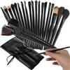 Fair Set di 24 Pennelli Professionali per MAKE-UP con Borsetta Estetista Trucco Fair