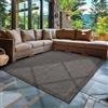 Carpettex Teppich Carpettex Tappeto da Esterno Impermeabile 200x300 (200x290 cm) Nero - Tappeto Resistente alle Intemperie e Lavabile in Lavatrice - Tappeto per Giardino, Terrazza, Balcone, Campeggio