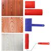 SZKKQKJ venalegno，4 pezzi attrezzi per venature del legno, attrezzi per pittura in gomma, per pittura e decorazione in legno，decorazione da parete, per decorazioni fai da te, blu, rosso