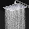 KES Doccia Soffione TUTTI Acciaio inossidabile 18/8 Grande Soffione Doccia Docce Fisse 30x20CM Doccia a Pioggia Soffione Doccia Regolabile Alta Pressione Spazzolato, J215S12F25-BS