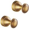 Weare Home Ganci Appendiabiti in Oro, Porta Asciugamani a Parete in Ottone Antico, Accessori da Bagno Retrò in Bronzo, Gancio per Cappelli, 2 Pezzi