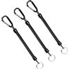 YiXuTag Portachiavi Spirale, 3 Pezzi Portachiavi a Molla Spirale con Moschettone, Portachiavi Estensibile, Cordini da Pesca, Cordino di Sicurezza per Canottaggio, Kayak, Campeggio e Caccia