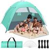 YOOHBERRYS Tenda da Spiaggia, Tenda da Mare a 2 Porte per 3-4 Persone, Tende Parasole Spiaggia Antivento UPF50+, Beach Tent da Esterno Portatile e Facile da Installare (220 * 145 * 125cm)