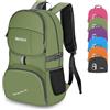Bekahizar Zaino leggero 35 l, pieghevole, impermeabile e ripiegabile, per escursioni, unisex, uomini, donne, bambini, outdoor, campeggio, ciclismo, Adulti (unisex), verde militare, litri