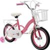 GAOUSD Bici Bambino 14 Pollici - Altezza Regolabile Con Cestino E Parafango - Per Ragazzi E Ragazze Di 3 Anni E Più (Rosa)