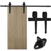 Randaco Set di Binario per Porta Scorrevole, 6FT-183cm, con una capacità di carico di 150kg, guida per porta scorrevole per una singola porta in legno(freccia)