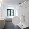 WALLando Pannello posteriore doccia di alta qualità, 250 x 100 cm, facile da montare, per doccia e bagno, pannello doccia in PVC di alta qualità, effetto pietra, grigio chiaro