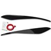 RDX Racedesign Palpebre fari compatibile con Ford Fiesta MK8 2017-2022 (ABS Nero Lucido)