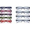 The Reading Glasses Company Valore 5 Pacco Leggero Uomo Donna Blu Rosa Porpora Verde Rosso Rrrrr32-3456Z +2,00-106 Gr & Grigio Leggero Comodo Lettori Valore 4 Pacco Stile Designer Uomo Donna