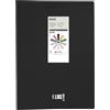 Grafoplás Grafoplas - Portafolio in plastica Like Poliplas, 50 buste trasparenti in polipropilene extra, formato a libro, colore nero, coperchi flessibili, perfetto materiale da ufficio