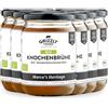 Grizzly Foods Brodo di ossa di manzo biologico (6 x 500 ml) - 25 g di collagene per bicchiere - Cotto per 72 ore - 100% naturale - Senza zucchero, senza additivi - Nutrienti preziosi - Bone Broth