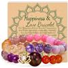 Bivei Naturale Gemstone Bracciali di cristallo e pietra Chakra Beaded Stretch Bracciale viola 8 millimetri Reiki Semi Precious Bead Lotus Charm Gioielli Regali Coppia Relationship per le donne (Rosa)
