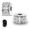 LNQOBU Clip/Stopper Charms per Bracciale Argento 925 Pave Cubic Zirconia Bead Stella Luna Farfalla Blu Gioielli Regalo per Donna
