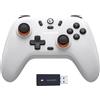 GameSir Nova Lite Controller Wireless, Connettività Tri-mode, Gamepad joystick per PC Windows/Switch/Stem/iOS/Android, con grilletto ad effetto Hall, DualVibration, Turbo, Motion (Bianco)