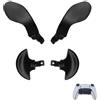 Mingxiong 4 Pcs Back Paddles for PS5 Edge Controller，Metal Rear Paddles Trigger Buttons Replacement Grip Parts for PS5 DualSense Edge Wireless Controller(Black)