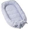 molis & co molis&co. Nido per bebè 90 x 50 cm. Riduttore per culla o Co-sleeping Nest per neonati. Cotone. Lettino portatile o da viaggio per neonati. Blue Garden. OEKO-TEX 100.