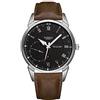 MICGIGI Orologio da polso analogico al quarzo, unisex, ultra sottile, con cinturino in pelle